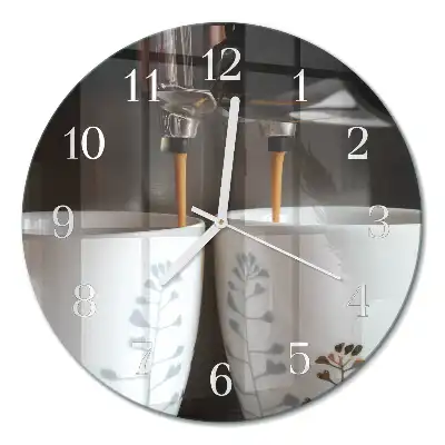 Redondo reloj redondo pared Cafetera