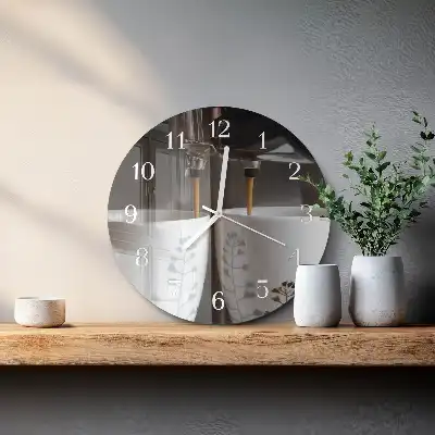 Redondo reloj redondo pared Cafetera