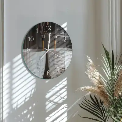 Redondo reloj redondo pared Cafetera