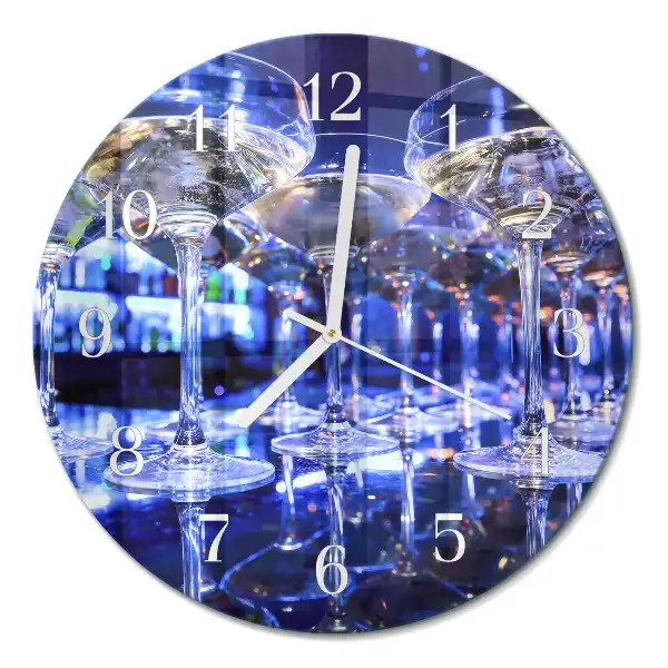 Redondo reloj de pared Anteojos