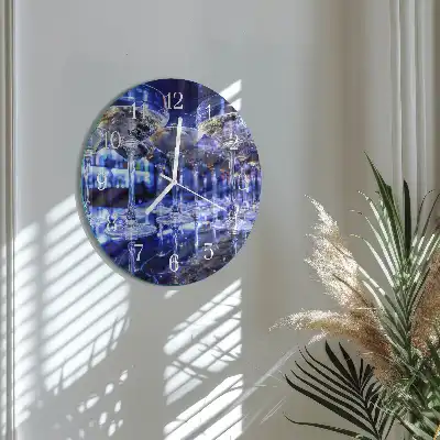 Redondo reloj de pared Anteojos