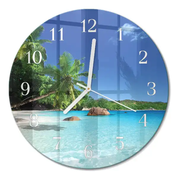 Redondo reloj redondo pared Isla de las palmeras