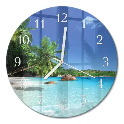 Redondo reloj redondo pared Isla de las palmeras