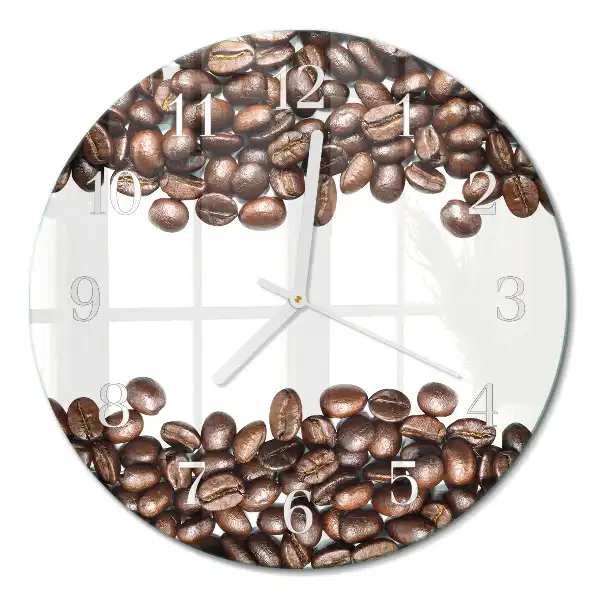 Reloj de cristal redondo Granos de café