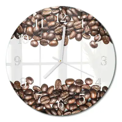 Reloj de cristal redondo Granos de café