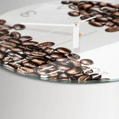 Reloj de cristal redondo Granos de café