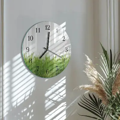 Reloj de pared moderno redondo Arte floral