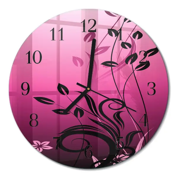 Reloj de pared redondo Arte floral