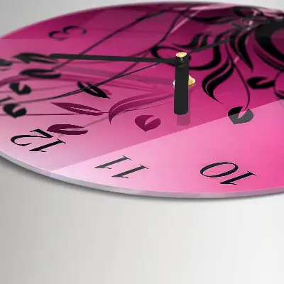 Reloj de pared redondo Arte floral