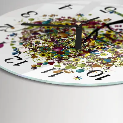 Reloj de pared redondo Árbol colorido