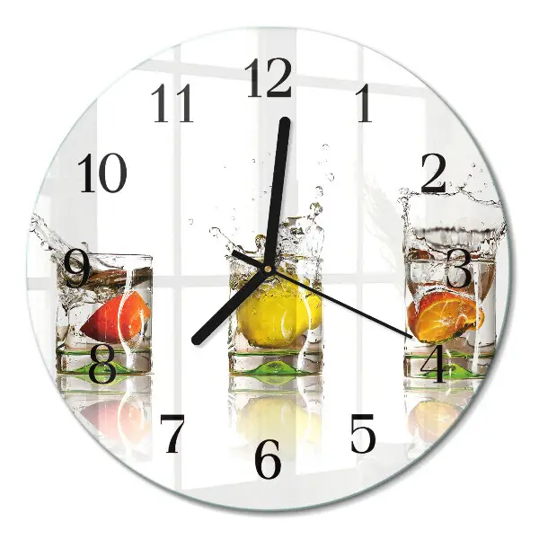 Reloj de pared redondo Vasos de fruta