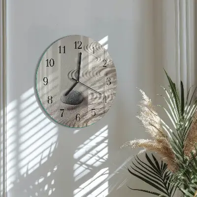 Reloj redondo pared Arena de piedra