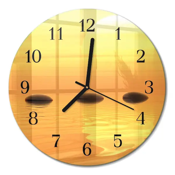 Redondo reloj de cristal Agua sol
