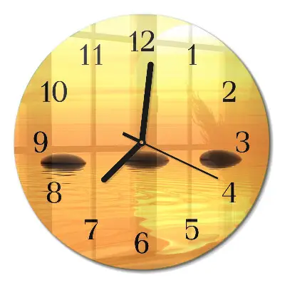 Redondo reloj de cristal Agua sol