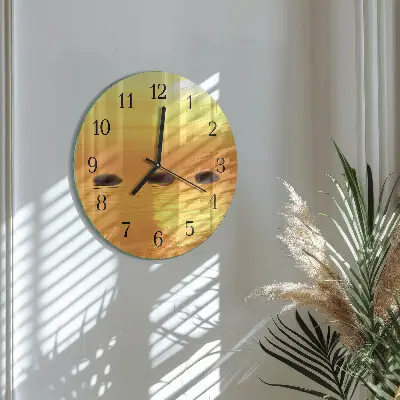 Redondo reloj de cristal Agua sol