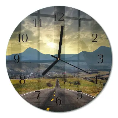 Reloj de pared moderno redondo Sendero de montaña
