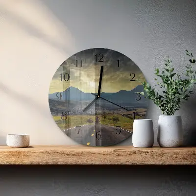Reloj de pared moderno redondo Sendero de montaña