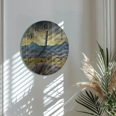 Reloj de pared moderno redondo Sendero de montaña