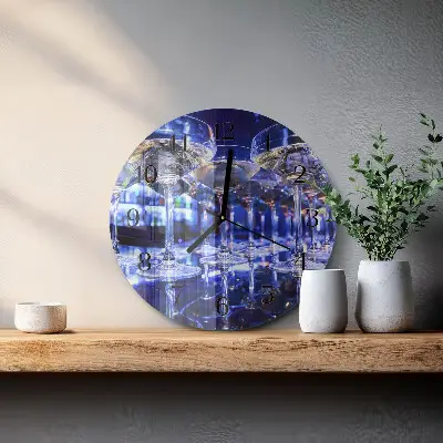 Reloj de pared moderno redondo Anteojos