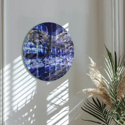 Reloj de pared moderno redondo Anteojos