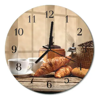 Reloj de pared redondo Croissants
