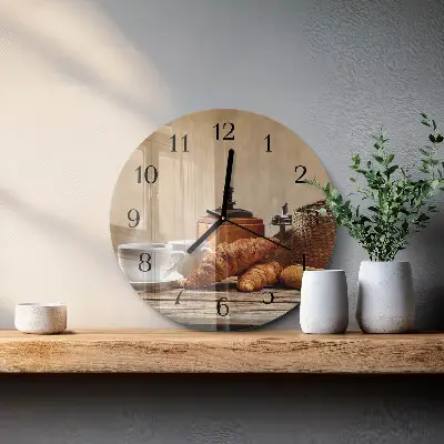 Reloj de pared redondo Croissants
