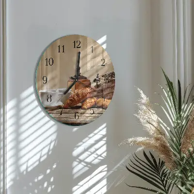 Reloj de pared redondo Croissants