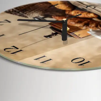 Reloj de pared redondo Croissants