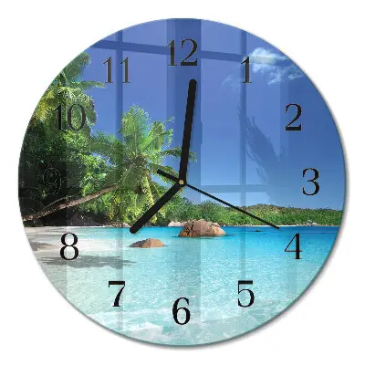 Reloj de pared redondo Isla de las palmeras