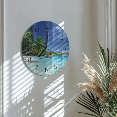 Reloj de pared redondo Isla de las palmeras