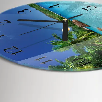 Reloj de pared redondo Isla de las palmeras