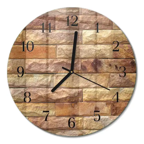 Redondo reloj de cristal Ladrillo