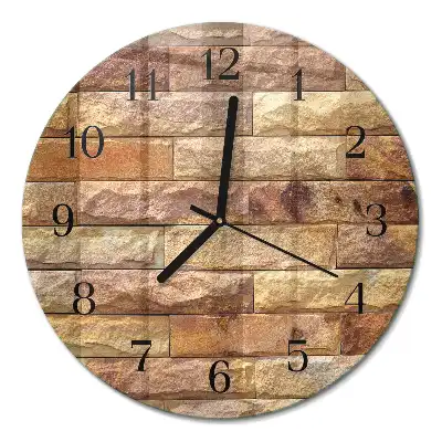 Redondo reloj de cristal Ladrillo