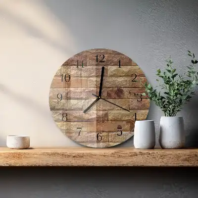 Redondo reloj de cristal Ladrillo
