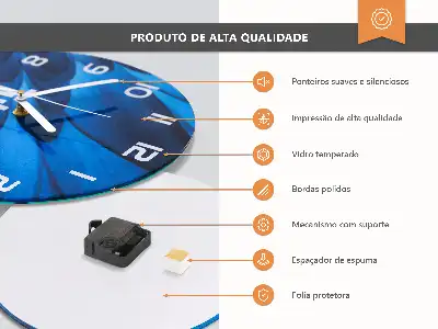 Reloj de pared redondo Copas de árboles