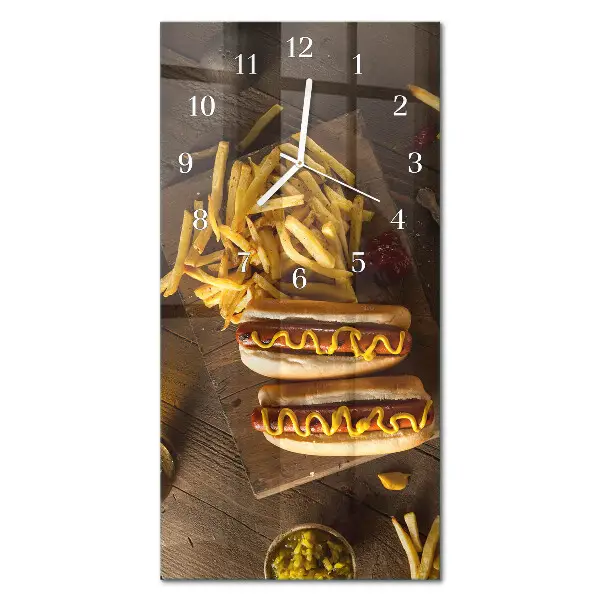 Vertical reloj de cristal Comida rápida