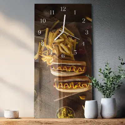 Vertical reloj de cristal Comida rápida