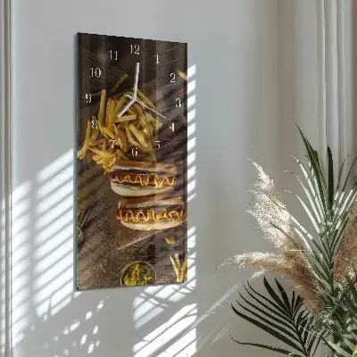 Vertical reloj de cristal Comida rápida