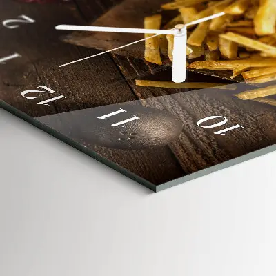 Vertical reloj de cristal Comida rápida
