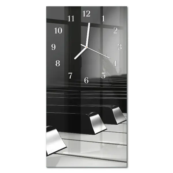 Vertical reloj de vidrio Teclas de piano