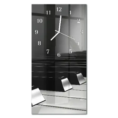 Vertical reloj de vidrio Teclas de piano