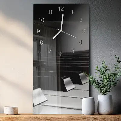 Vertical reloj de vidrio Teclas de piano