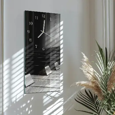 Vertical reloj de vidrio Teclas de piano