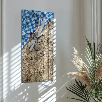 Vertical reloj de vidrio Placa de madera bávara