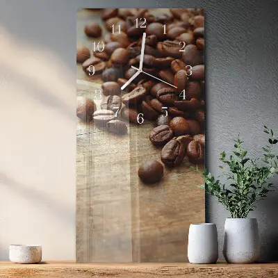 Vertical reloj de cristal Granos de café
