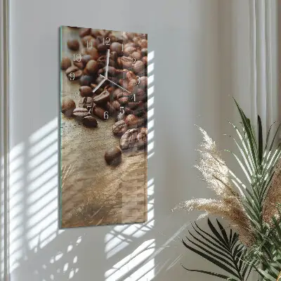 Vertical reloj de cristal Granos de café