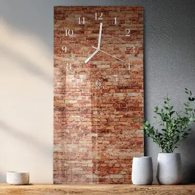 Vertical reloj de vidrio Muro de ladrillo
