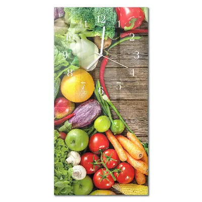Vertical reloj vertical de cristal Verduras