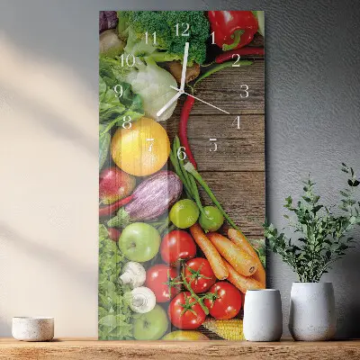 Vertical reloj vertical de cristal Verduras