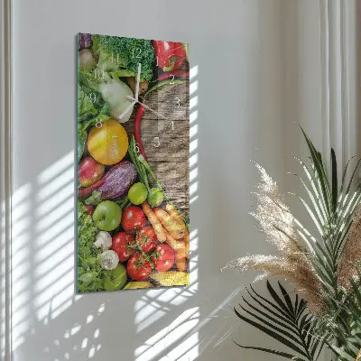 Vertical reloj vertical de cristal Verduras
